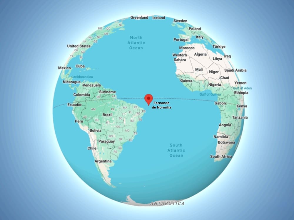 Fernando de Noronha is near to Africa